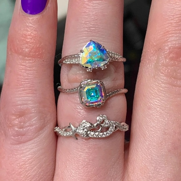 3 Fragrant Jewels Sterling Silver Pisces Zodiac Rings - Sizes 7-9 - Picture 4 of 8